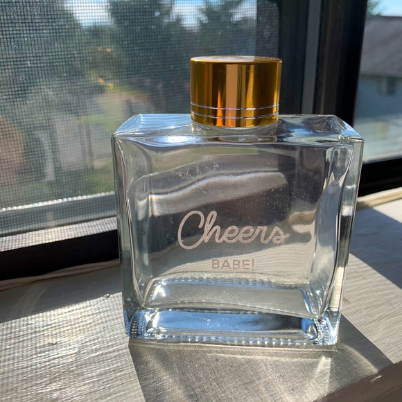 Other - Cute glass flask with gold cap! Great gift idea